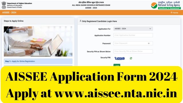 AISSEE Application Form 2024 Apply at www.aissee.nta.nic.in