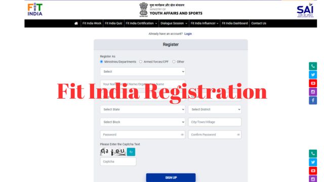 Fit India Registration