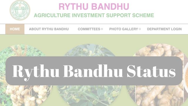 Rythu Bandhu Status
