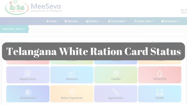 Telangana White Ration Card Status
